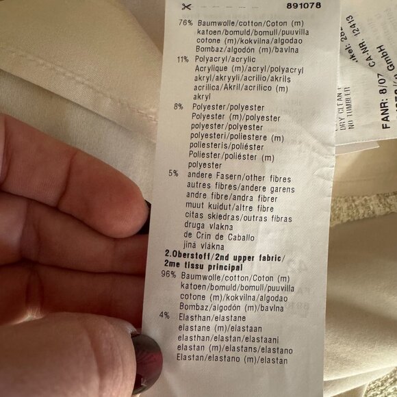 Basler Womens Beige Jacket Dress Set Large Cotton Blend Gold Tweed Animal Print - Picture 7 of 9